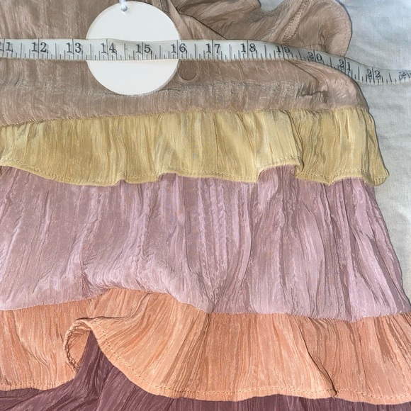 NWT Storia Tiered Rainbow Midi Dress Women’s Size XL New - Picture 6 of 11